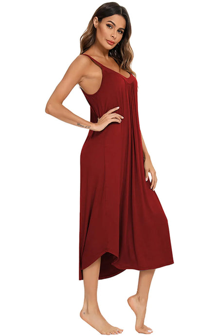 V-Neck Midi Lounge Dress - V.I.P Digital Presence