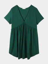 V-Neck Short Sleeve Lounge Dress - V.I.P Digital Presence