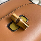 Vintage Saddle Bag with Bamboo Handle Messenger Bag Leather Handbag Shoulder Bag Crossbody Bag Gift for Valentine's Day - V.I.P Digital Presence