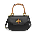 Vintage Saddle Bag with Bamboo Handle Messenger Bag Leather Handbag Shoulder Bag Crossbody Bag Gift for Valentine's Day - V.I.P Digital Presence
