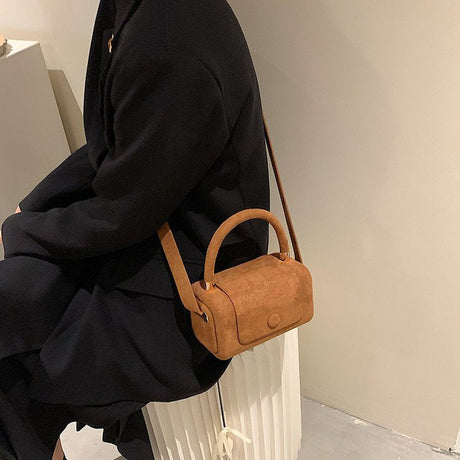 Vintage Scrub PU Leather Small Crossbody Suede Shoulder Bags for Women Winter Luxury Designer Tote Purses And Handbags - V.I.P Digital Presence