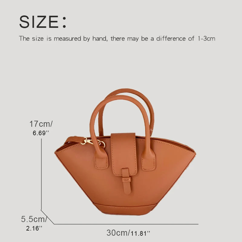 Vintage Shell Bags For Women Luxury Designer Handbags And Purses 2023 New In PU Top Handle Korean Small Shoulder Messenger Bag - V.I.P Digital Presence