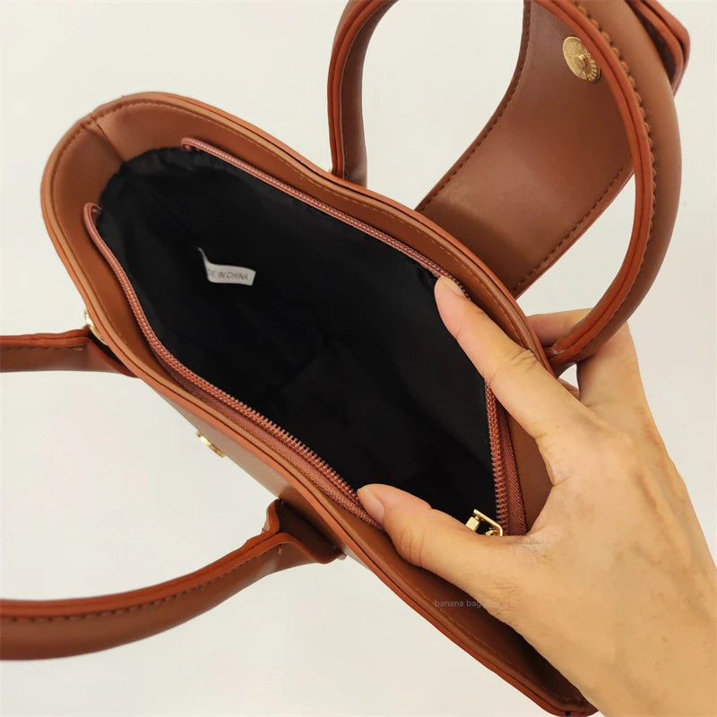 Vintage Shell Bags For Women Luxury Designer Handbags And Purses 2023 New In PU Top Handle Korean Small Shoulder Messenger Bag - V.I.P Digital Presence