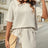 Waffle-Knit Half Sleeve Top and Shorts Set - V.I.P Digital Presence