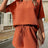 Waffle-Knit Half Sleeve Top and Shorts Set - V.I.P Digital Presence