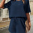 Waffle-Knit Half Sleeve Top and Shorts Set - V.I.P Digital Presence