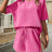 Waffle-Knit Half Sleeve Top and Shorts Set - V.I.P Digital Presence