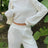 Waffle-Knit Round Neck Top and Pants Set - V.I.P Digital Presence