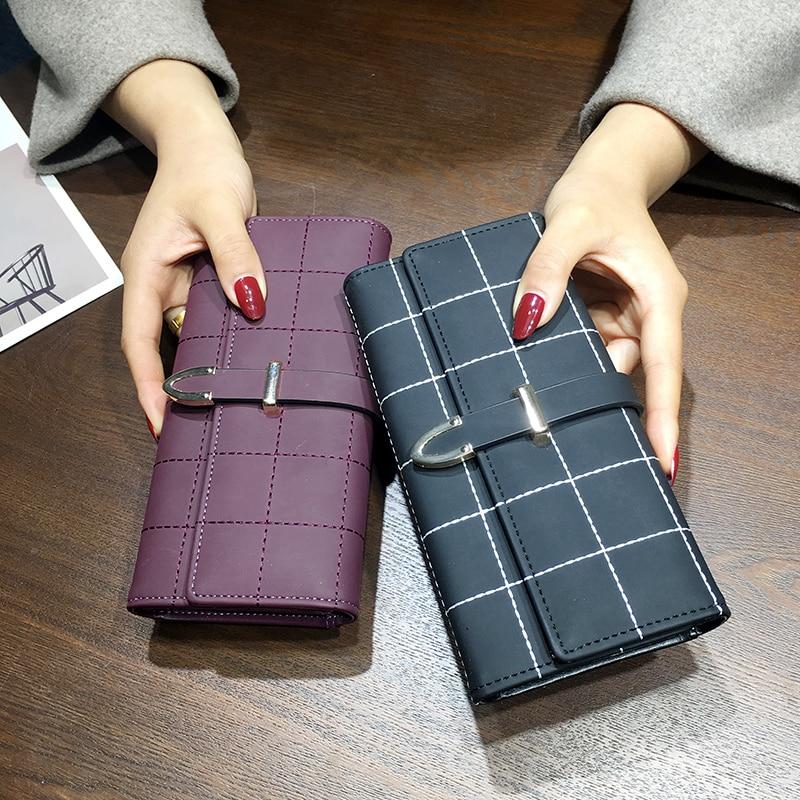 Wallets Long With Plaid PU Leather Fashion Hasp Coin Purse Phone Bag 10 Card Holders Female Wallet for girls ladies - V.I.P Digital Presence