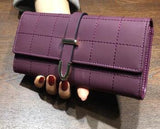 Wallets Long With Plaid PU Leather Fashion Hasp Coin Purse Phone Bag 10 Card Holders Female Wallet for girls ladies - V.I.P Digital Presence