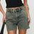 Washed High Rise Denim Shorts - V.I.P Digital Presence