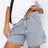 Washed High Rise Denim Shorts - V.I.P Digital Presence