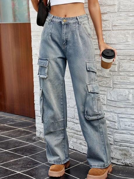 Washed Jeans with Pockets - V.I.P Digital Presence