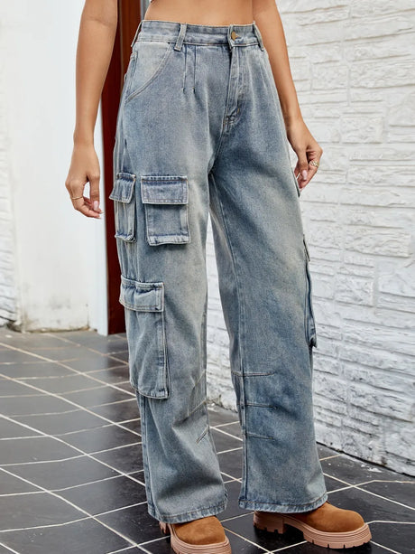 Washed Jeans with Pockets - V.I.P Digital Presence