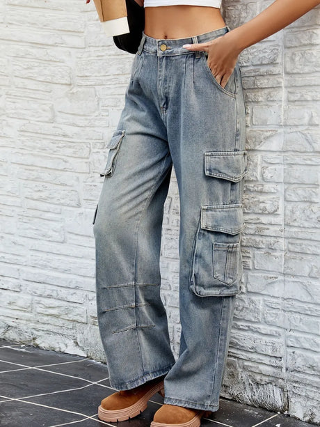 Washed Jeans with Pockets - V.I.P Digital Presence