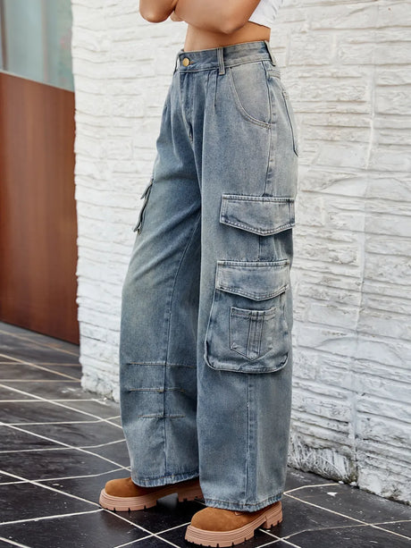 Washed Jeans with Pockets - V.I.P Digital Presence