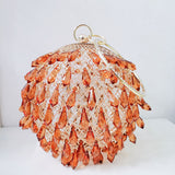 Waterdrop shaped acrylic multi-color selection circular metal birdcage hand-held dinner bag - V.I.P Digital Presence