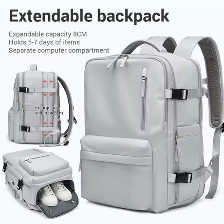 Waterproof 18 Inch Laptop Backpacks School Bags with usb Dily Life Vintage Unisex Leather Student Backpack for Men - V.I.P Digital Presence