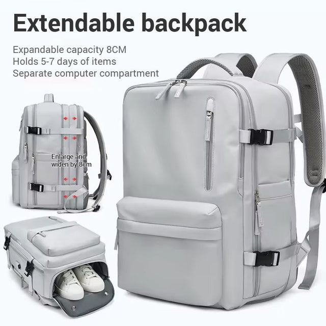Waterproof 18 Inch Laptop Backpacks School Bags with usb Dily Life Vintage Unisex Leather Student Backpack for Men - V.I.P Digital Presence