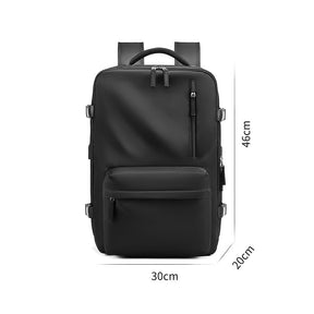 Waterproof 18 Inch Laptop Backpacks School Bags with usb Dily Life Vintage Unisex Leather Student Backpack for Men - V.I.P Digital Presence