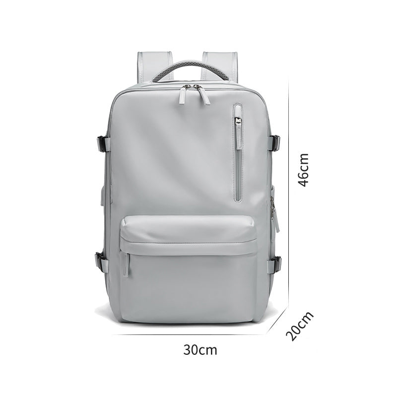 Waterproof 18 Inch Laptop Backpacks School Bags with usb Dily Life Vintage Unisex Leather Student Backpack for Men - V.I.P Digital Presence