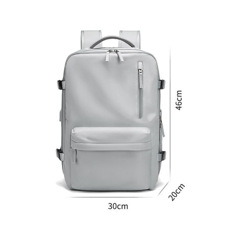 Waterproof 18 Inch Laptop Backpacks School Bags with usb Dily Life Vintage Unisex Leather Student Backpack for Men - V.I.P Digital Presence