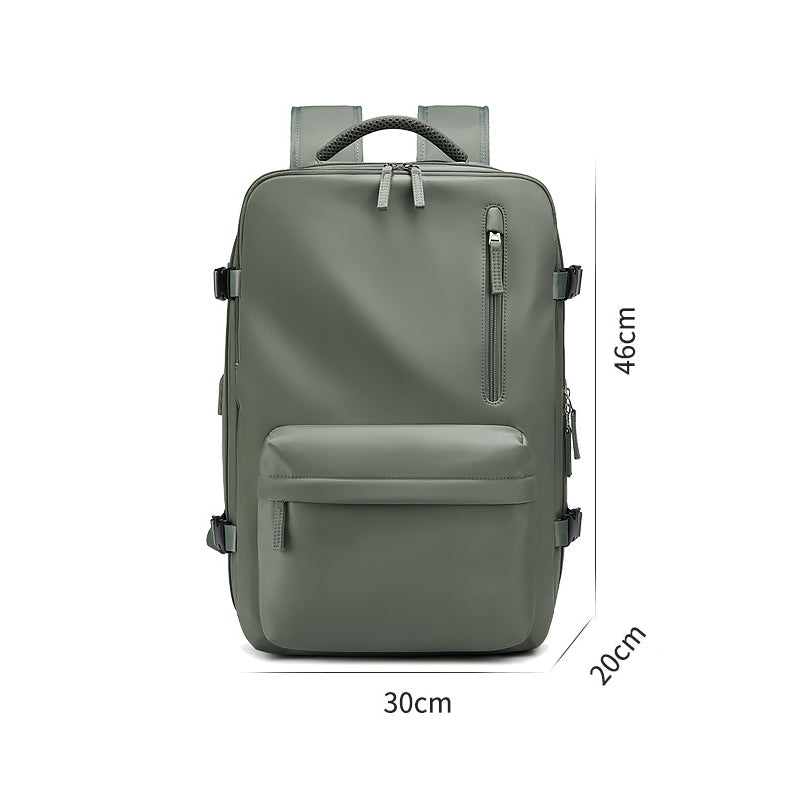 Waterproof 18 Inch Laptop Backpacks School Bags with usb Dily Life Vintage Unisex Leather Student Backpack for Men - V.I.P Digital Presence