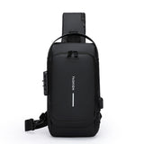Waterproof Anti Theft Designer Password Lock Bag Usb Crossbody Sling Bags For Men Chest Bags - V.I.P Digital Presence