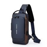 Waterproof Anti Theft Designer Password Lock Bag Usb Crossbody Sling Bags For Men Chest Bags - V.I.P Digital Presence