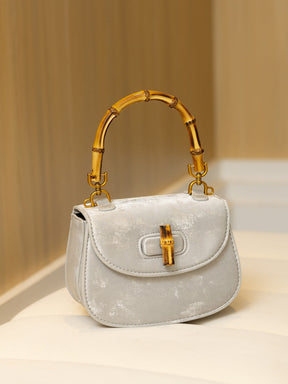 Western style bamboo joint handbag versatile commuting bag single shoulder crossbody saddle bag - V.I.P Digital Presence