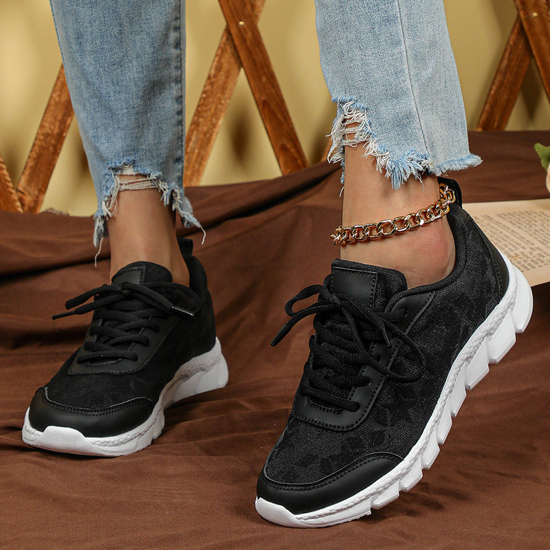 White shoes breathable lightweight casual sports women's shoes soft soled running shoes - V.I.P Digital Presence