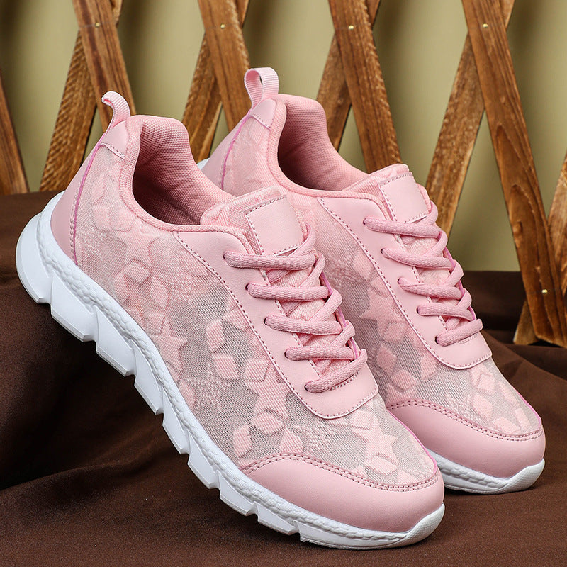 White shoes breathable lightweight casual sports women's shoes soft soled running shoes - V.I.P Digital Presence