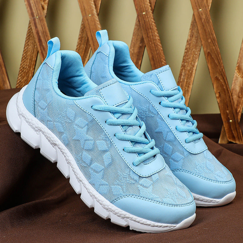 White shoes breathable lightweight casual sports women's shoes soft soled running shoes - V.I.P Digital Presence