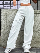 Wide Leg Jeans with Pockets - V.I.P Digital Presence