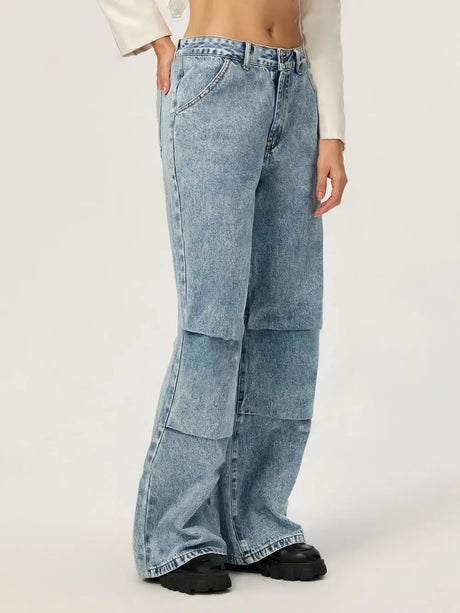 Wide Leg Jeans with Pockets - V.I.P Digital Presence
