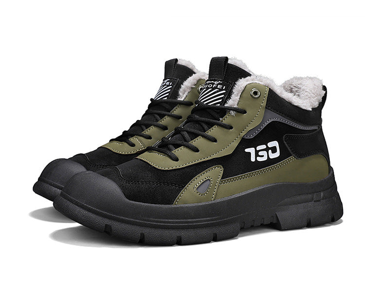 Winter fleece warm Martin boots men's casual sports versatile Korean version anti cold snow boots - V.I.P Digital Presence