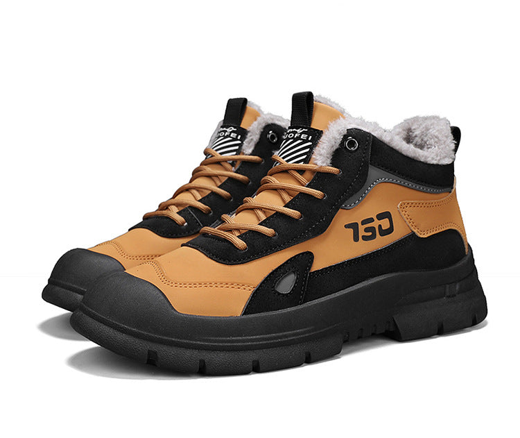 Winter fleece warm Martin boots men's casual sports versatile Korean version anti cold snow boots - V.I.P Digital Presence