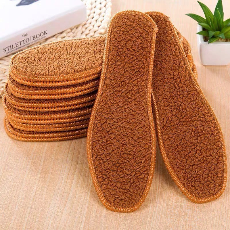 Winter men's and women's alpaca insoles winter plus velvet thick warm cotton insoles snow boots sports insoles - V.I.P Digital Presence