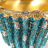 Women Blue Cupcake Evening Bag Crystal Clutch Purses Wedding Bridal Rhinestone Handbag Party Minaudiere Bag - V.I.P Digital Presence