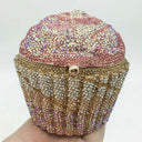 Women Blue Cupcake Evening Bag Crystal Clutch Purses Wedding Bridal Rhinestone Handbag Party Minaudiere Bag - V.I.P Digital Presence