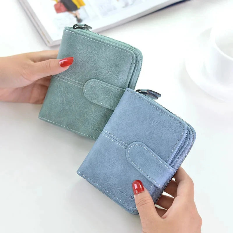 Women Cute Short Money Wallets With Zipper Female Small Wallet Lady Coin Purse Card Wallet Purses - V.I.P Digital Presence