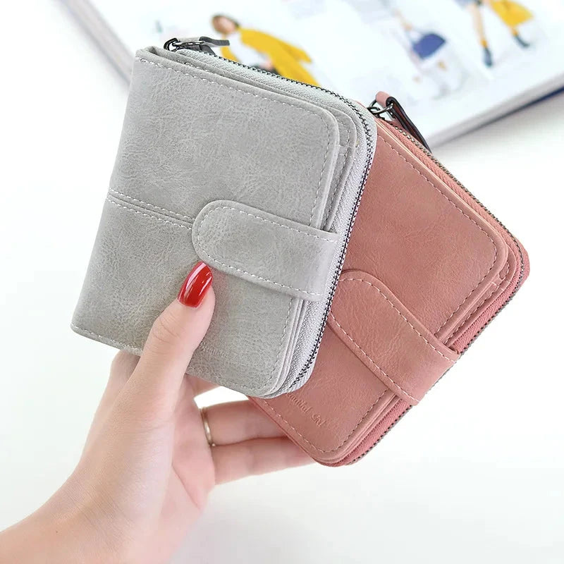 Women Cute Short Money Wallets With Zipper Female Small Wallet Lady Coin Purse Card Wallet Purses - V.I.P Digital Presence