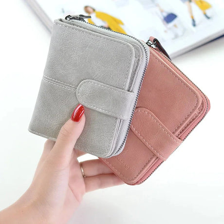 Women Cute Short Money Wallets With Zipper Female Small Wallet Lady Coin Purse Card Wallet Purses - V.I.P Digital Presence