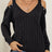 Women's autumn and winter deep V sexy off shoulder loose pullover sweater top for women - V.I.P Digital Presence
