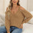 Women's autumn and winter deep V sexy off shoulder loose pullover sweater top for women - V.I.P Digital Presence