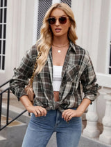 Women's casual fashion spicy girl loose checkered shirt for women - V.I.P Digital Presence