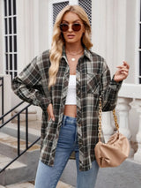 Women's casual fashion spicy girl loose checkered shirt for women - V.I.P Digital Presence
