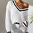 Women's College Style Women's Sweater Color Contrasting V-neck Loose Sweater - V.I.P Digital Presence