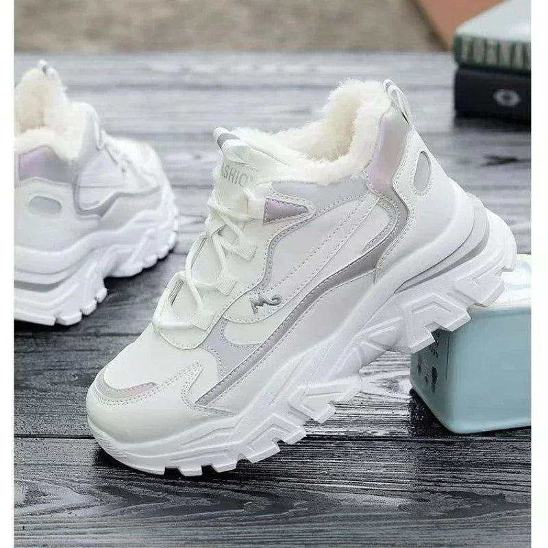 Women's cotton shoes women's suede snow boots sports shoes versatile high top shoes for students - V.I.P Digital Presence