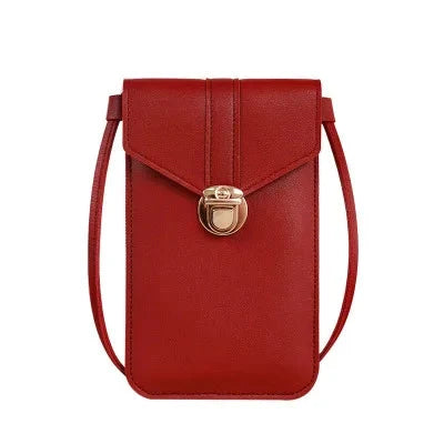 Women's crossbody bag Pu leather touch screen mobile wallet female retro student buckle shoulder bag purses and handbags torebka - V.I.P Digital Presence